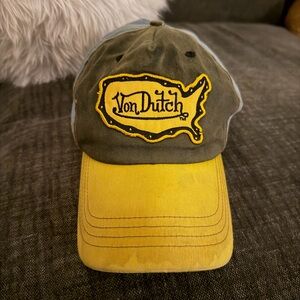 Vintage 2004 Von Dutch Blue and Mustard Cap